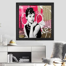 Vivense Audrey Hepburn Kolaj Yağlı Boya Dokulu Ahşap Tablo