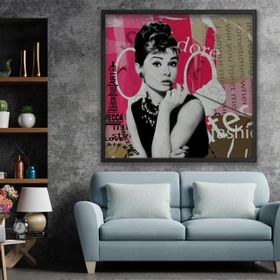 Vivense Audrey Hepburn Kolaj Yağlı Boya Dokulu Ahşap Tablo