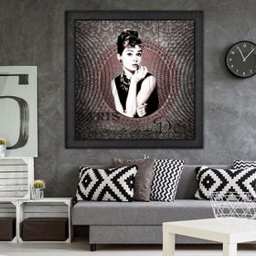 Vivense Audrey Hepburn Oryantal Yağlı Boya Dokulu Ahşap Tablo