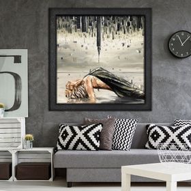 Vivense Ben Şehir Yağlı Boya Dokulu Ahşap Tablo