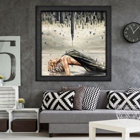 Vivense Ben Şehir Yağlı Boya Dokulu Ahşap Tablo