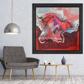 Vivense Bufalo Yağlı Boya Dokulu Ahşap Tablo