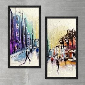 Vivense City Yağlı Boya Dokulu Ahşap Tablo