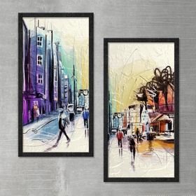 Vivense City Yağlı Boya Dokulu Ahşap Tablo