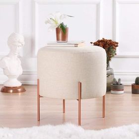 Vivense Collection Copper Yuvarlak Krem Puf