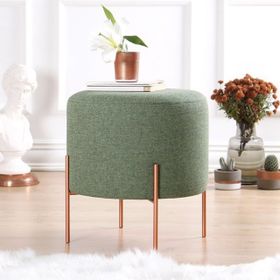 Vivense Collection Copper Yuvarlak Yeşİl Puf