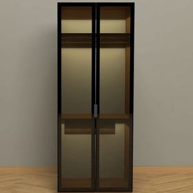 Vivense Collection Pandora Camlı İki Kapılı Pantalon Giyinme Dolabı