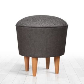 Vivense Collection Sandy Gri Ahşap Ayak Puf