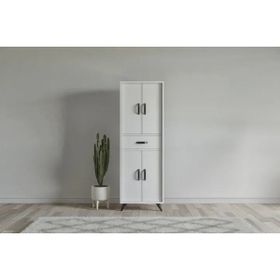 Vivense Esmob Eva Çok Amaçlı 60 x 37 x 180 cm Beyaz Dolap