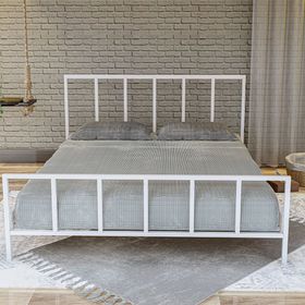 Vivense Gm-212 Vintage Metal Çift Kişilik Beyaz 160X200 Karyola