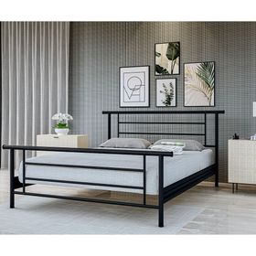 Vivense Gm-412 Zambak Metal Çift Kişilik Siyah 160X200 Karyola