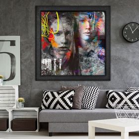 Vivense Grey Yağlı Boya Dokulu Ahşap Tablo