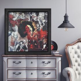 Vivense Jazz Yağlı Boya Dokulu Ahşap Tablo