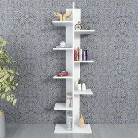 Vivense Karo Dekoratif Beyaz Kitaplık