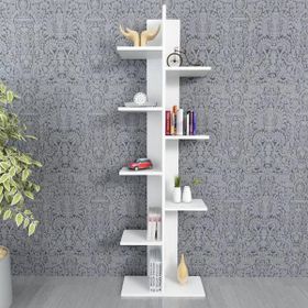 Vivense Karo Dekoratif Beyaz Kitaplık