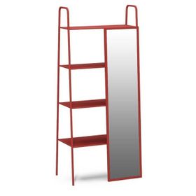 Vivense Lackboard Aynalı Kırmızı Kitaplık