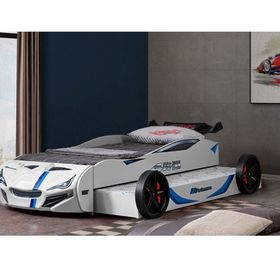 Vivense Mercedes Rüzgarlıklı Yavrulu Arabalı Yatak Beyaz, 90X200 Karyola