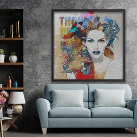 Vivense Modern Yağlı Boya Dokulu Ahşap Tablo