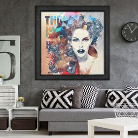 Vivense Modern Yağlı Boya Dokulu Ahşap Tablo