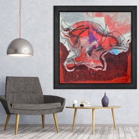 Vivense Mor Yağlı Boya Dokulu Ahşap Tablo
