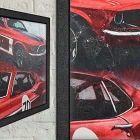 Vivense Mustang 70 Yağlı Boya Dokulu Ahşap Tablo