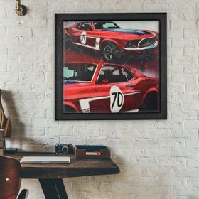 Vivense Mustang 70 Yağlı Boya Dokulu Ahşap Tablo