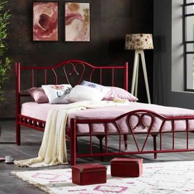 Vivense Orkide Metal Bordo 160X200 Karyola