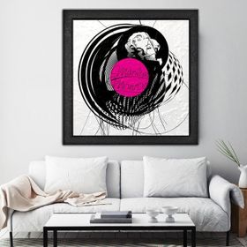 Vivense Pink Marlyn Yağlı Boya Dokulu Ahşap Tablo