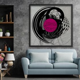 Vivense Pink Marlyn Yağlı Boya Dokulu Ahşap Tablo