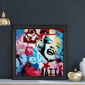Vivense Pop Art Yağlı Boya Dokulu Ahşap Tablo