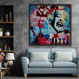 Vivense Pop Art Yağlı Boya Dokulu Ahşap Tablo