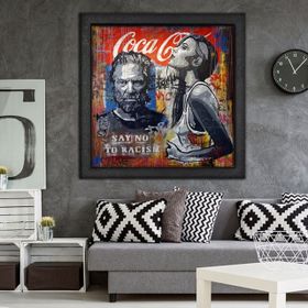 Vivense Pop Yağlı Boya Dokulu Ahşap Tablo