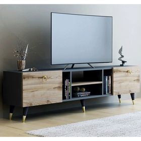 Vivense Rudy Antrasit Ceviz Tv Sehpasi