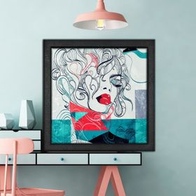 Vivense Ruj Yağlı Boya Dokulu Ahşap Tablo