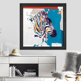 Vivense Zebra Yağlı Boya Dokulu Ahşap Tablo