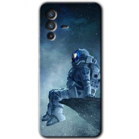 Vivo V23 5G Astronot Yalnızlığı Baskılı Uyumlu Silikon Kılıf
