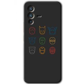 Vivo V23 5G Avengers Minimalism Baskılı Uyumlu Silikon Kılıf