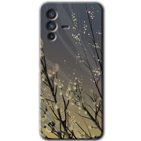 Vivo V23 5G Branches Flowers Baskılı Uyumlu Silikon Kılıf