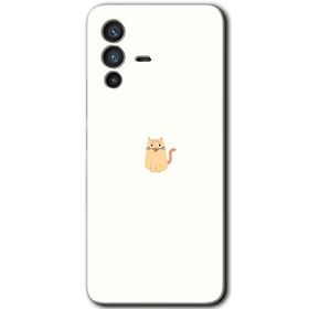 Vivo V23 5G Cat Minimalism Baskılı Uyumlu Silikon Kılıf