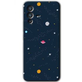 Vivo V23 5G Çizim Gezegen Baskılı Uyumlu Silikon Kılıf