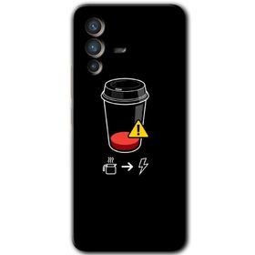Vivo V23 5G Coffee Battery Baskılı Uyumlu Silikon Kılıf