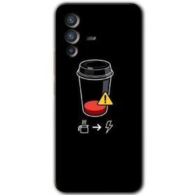 Vivo V23 5G Coffee Battery Baskılı Uyumlu Silikon Kılıf