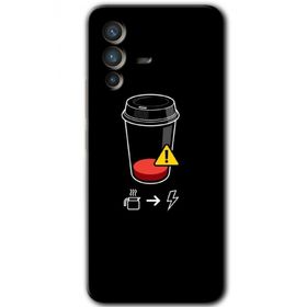 Vivo V23 5G Coffee Battery Baskılı Uyumlu Silikon Kılıf