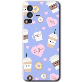 Vivo V23 5G Coffee Cake Baskılı Uyumlu Silikon Kılıf