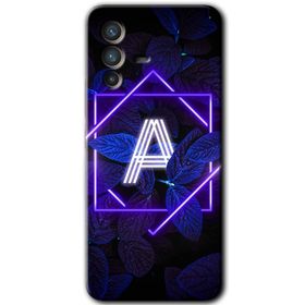 Vivo V23 5G Dark Neon Yaprak A Harfi Baskılı Uyumlu Silikon Kılıf