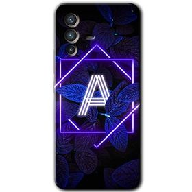 Vivo V23 5G Dark Neon Yaprak A Harfi Baskılı Uyumlu Silikon Kılıf