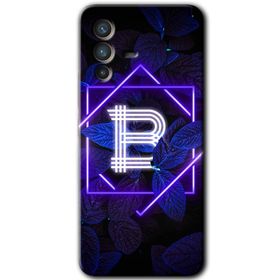 Vivo V23 5G Dark Neon Yaprak B Harfi Baskılı Uyumlu Silikon Kılıf