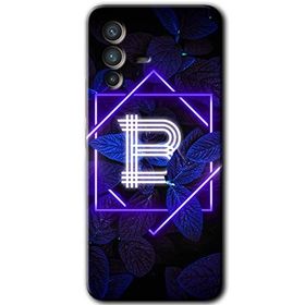 Vivo V23 5G Dark Neon Yaprak B Harfi Baskılı Uyumlu Silikon Kılıf