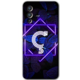Vivo V23 5G Dark Neon Yaprak Ç Harfi Baskılı Uyumlu Silikon Kılıf
