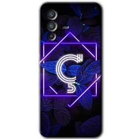 Vivo V23 5G Dark Neon Yaprak Ç Harfi Baskılı Uyumlu Silikon Kılıf